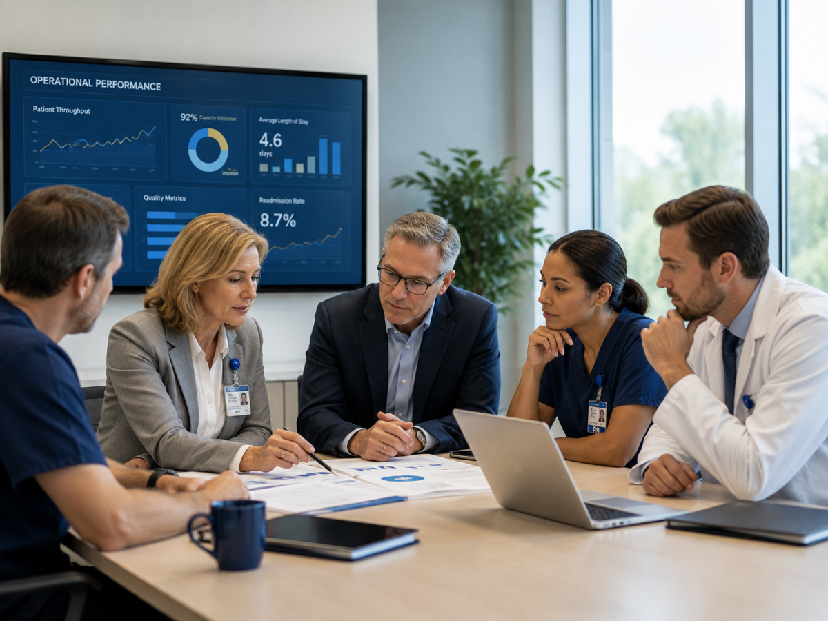 Healthcare leadership meeting